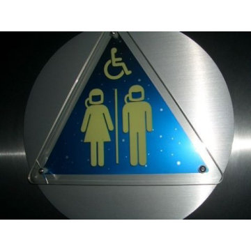 Sinais direcionais da porta do diodo emissor de luz do Signage do toalete do metal de Customerized